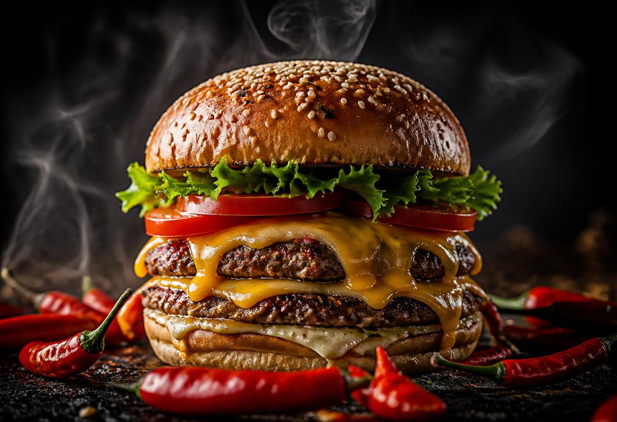 Gourmet cheeseburger