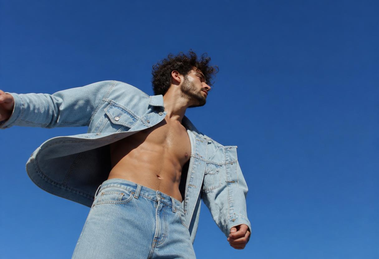 Editorial denim fashion shot